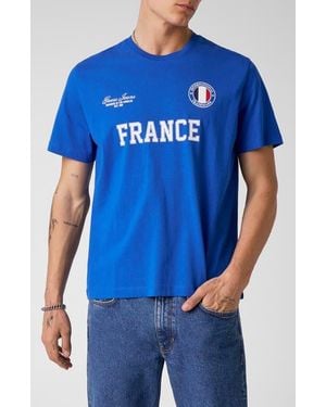 Guess Gj Regular Fit World Cup T-Shirt - Blue