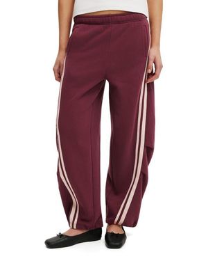 Cotton On Barrel Leg Sweatpant - Red
