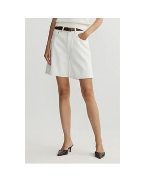 DL1961 Taylor High Waist Relaxed Denim Shorts - White