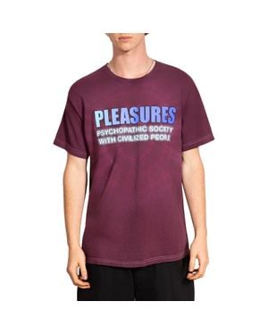 Pleasures Civilized Cotton Graphic T-Shirt - Purple