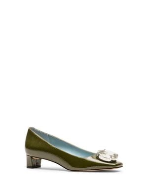 Frances Valentine Mary Square Toe Pump - Green