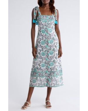 Alicia Bell Gigi Cotton & Silk Cover-Up Midi Dress - Blue