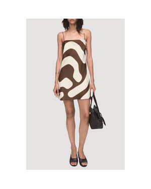 Mango Just Print Sleeveless Minidress - Brown
