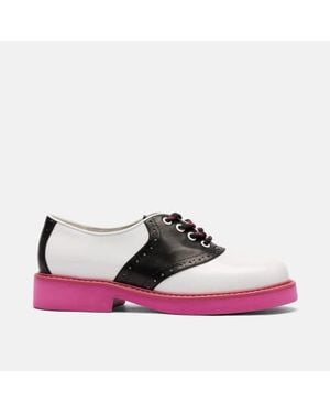 MARC NOLAN Demi Calf Leather Lug Oxfords - Pink