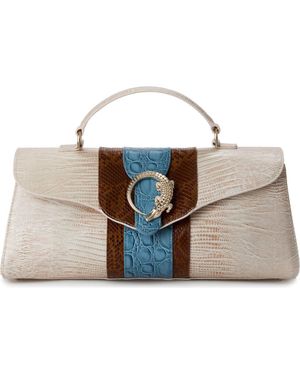 Brahmin Dayan Embossed Leather Shoulder Bag - Brown