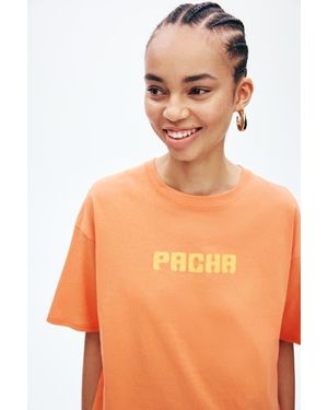 H&M Oversized Print-Motif T-Shirt - Orange
