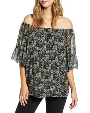 Maternal America Off The Shoulder Maternity Blouse - Black