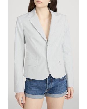 FRAME The Stripe Classic Blazer - White