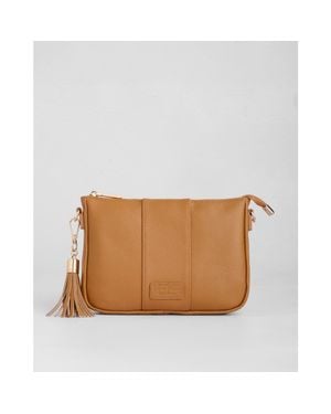 Pom Pom London City Slim Crossbody Bag - Brown