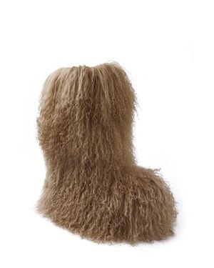 Zigi Risha Genuine Shearling Knee High Boot - Brown