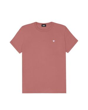 Alix Lil Heart Jersey Relaxed Tee - Pink