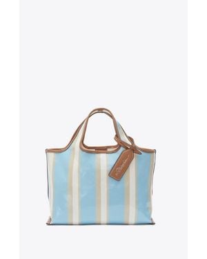 3.1 Phillip Lim Dual Stripe Mini Market Tote - Blue