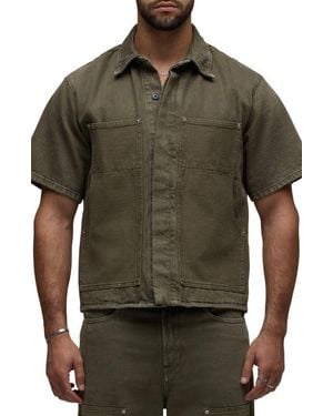 Hudson Jeans Carpenter Short Sleeve Shirt - Green