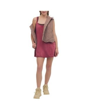 Free People Fp Movement Hot Shot Racerback Romper - Red