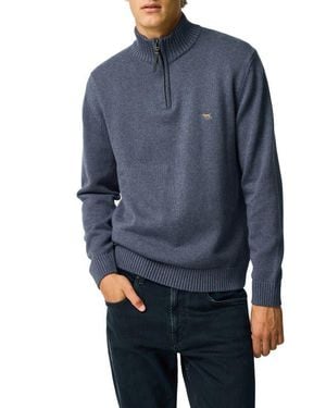 Rodd & Gunn Merrick Bay Quarter Zip Sweater - Blue