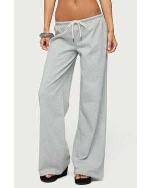 Edikted Uk Low Rise Sweatpants - Gray