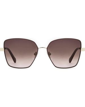 Fossil 57Mm Gradient Square Sunglasses - Brown