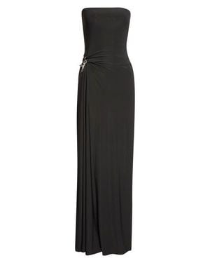 GRACE LING Relic Charms Strapless Maxi Dress - Black