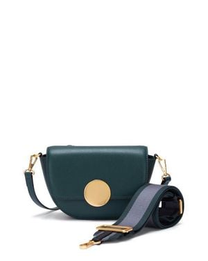 orYANY Lottie Leather Saddle Crossbody Bag - Green