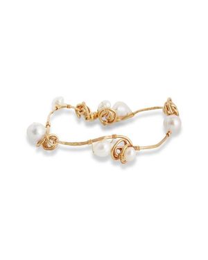 Isshi Knotty Pearl Bracelet - White