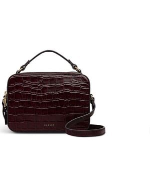 Radley Hadley Lane Faux Croc Ziptop Crossbody Bag - Red