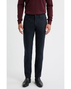 Brax Chuck Modern Fit Ceramica Flannel Five-Pocket Pants - Black
