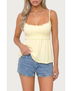 Edikted Zepher Lettuce Trim Tank Top - Blue