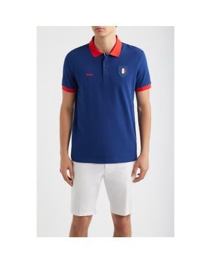 BOSS Lux Paddy Cotton Polo - Blue