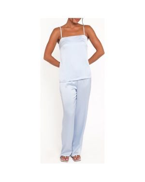 Petal & Pup Selena Satin Camisole & Pants Set - Blue
