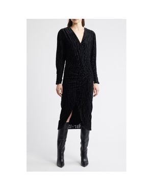 BOSS Efilo Long Sleeve Burnout Dress - Black