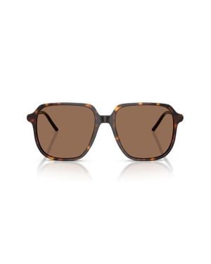 Moncler 54Mm Pilot Sunglasses - Brown