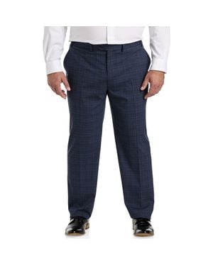 Michael Kors Big & Tall Check Patterned Suit Pants - Blue