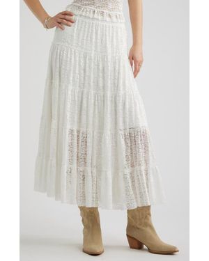 BP. Lace Maxi Skirt - White