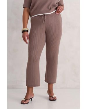 KADA The Awaken Rib Crop Pant - Brown