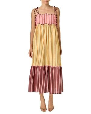 english factory colorblock maxi dress English Factory