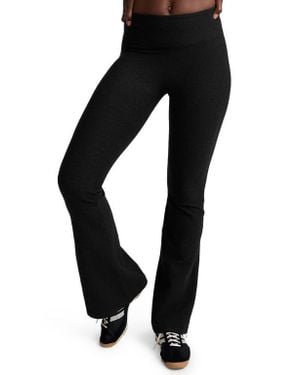 Beyond Yoga Space Dye High Waist Bootcut Leggings - Black