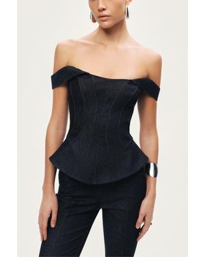 Nocturne Off-Shoulder Sculpted Bustier - Black