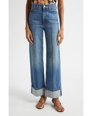 Ulla Johnson Genevieve Pintuck Jeans - Blue