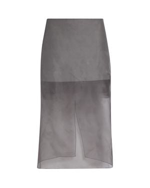 Monse Layered Silk Organza Pencil Skirt - Gray