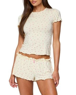 Edikted Florence Floral Print T-Shirt - White
