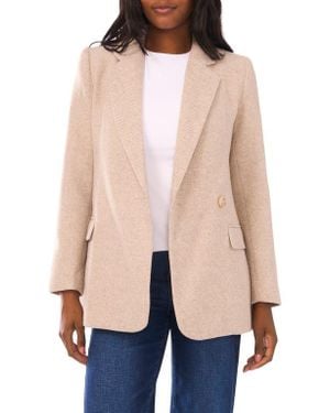 1.STATE One-Button Herringbone Blazer - Natural