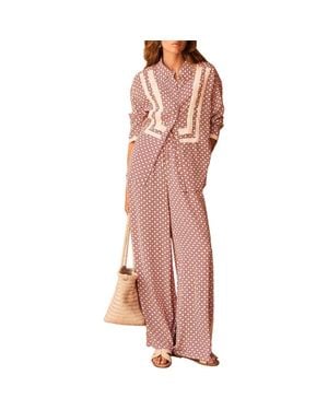 Mint Velvet Geo Print Classic Shirt - Pink