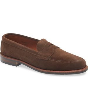 Alden Suede Penny Loafer - Brown