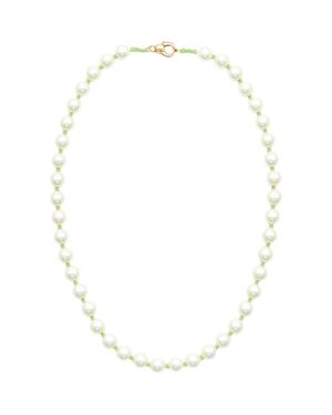 Emerson & Oliver Hand Knotted Pearl Necklace - Metallic