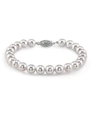 The Pearl Source Akoya Pearl Bracelet 5.5-6Mm - Metallic
