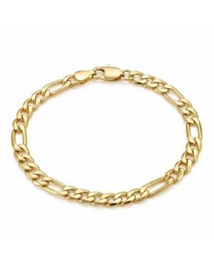 Bliss Diamond 10K 3.5-Millimeter Figaro Bracelet - Metallic