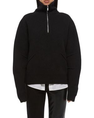Helmut Lang Apex Quarter Zip Sweater - Black