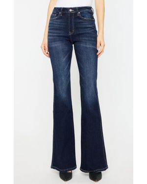 Kancan Luke High Rise Flare Jeans - Blue