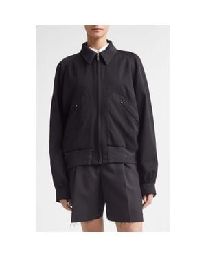 Maison Margiela Wool Gabardine Sports Jacket - Black