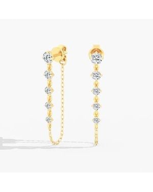 Everlee Starlight Graduated Lab Diamond Dangle Earrings - Metallic
